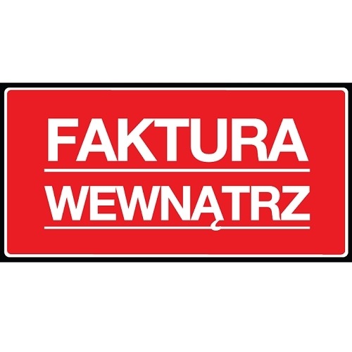 Naklejka Faktura Wewnątrz 100x50mm 100szt.
