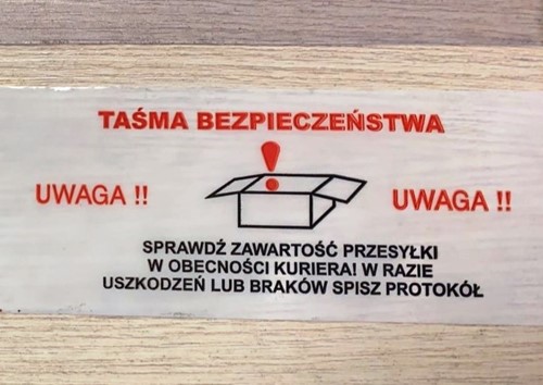 Taśma bezpieczeństwa z nadrukiem
