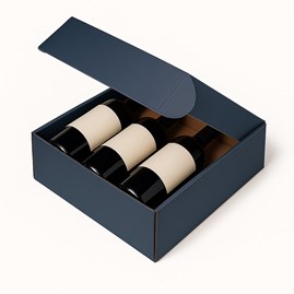 Pudełko K-883 na wino potrójne Niebieskie