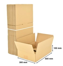 Pakiet - Karton Klapowy 400x300x100mm B360 - 50