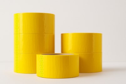 Żółta taśma akrylowa