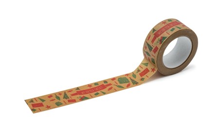 Taśma Świąteczna Papierowa "Wesołych Świąt" +wzorki 48mm/50m