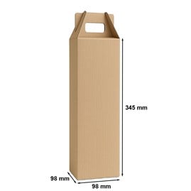 Pudełko karbowane 98x98x345mm / wino