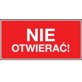 Naklejki Warszawa „Nie otwierać”