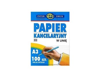 Papier kancelaryjny A3 100 ark. LINIA