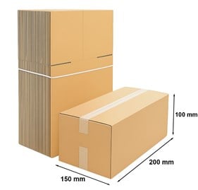 Pakiet Karton Klapowy 200x150x100mm - 10 szt