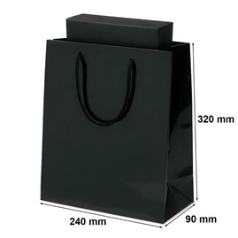 Prestiżowa Torba Laminowana Czarna