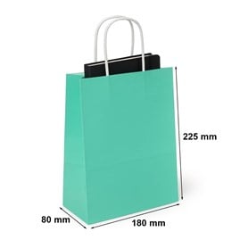 Torba Papierowa Pastelowa Zieleń