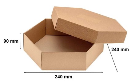 sześciokątne pudełko tekturowe