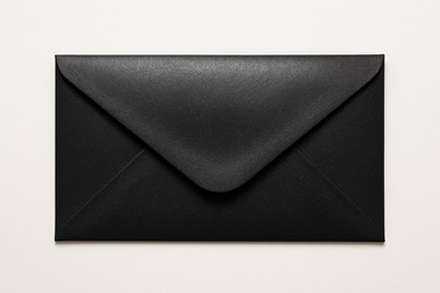 Koperty Ozdobne DL Perłowy Czarny 120g 50 sztuk - Luksusowe Koperty