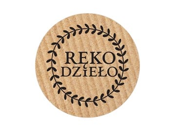 Naklejki okrągłe Kraft Fi25mm Rękodzieło - 200szt