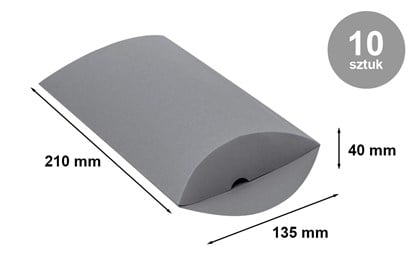 Pakiet Pudełko ozdobne Poduszka 210x135x40 Szare M 10szt
