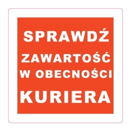 Etykieta Sprawdź przy kurierze