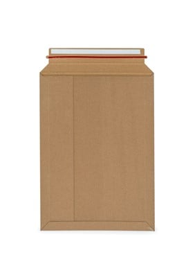 Koperta tekturowa 305x415mm E4 brązowa sztywna z paskiem i zrywką