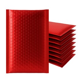 Koperty bąbelkowe metaliczne czerwone