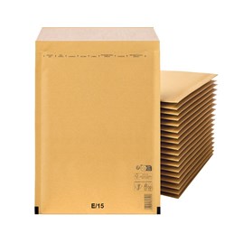 Koperty bąbelkowe VP E15 - karton 100szt Brązowe