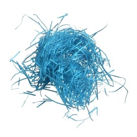 Dekoracyjna wełna drzewna 30g Niebieska