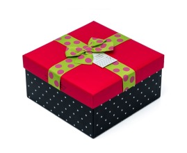 Zestaw pudełek kwadrat Red Top (3 szt)