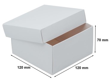 Białe pudełko laminowane