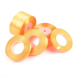 Wstążka satynowa 12mm pomarańczowa 32m WS8020