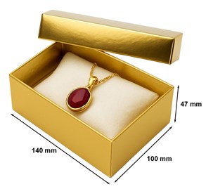 Złote pudełko laminowane z wieczkiem