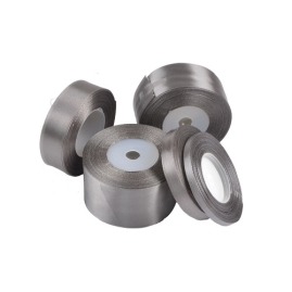 Wstążka satynowa 6mm srebrna 32m WS8140