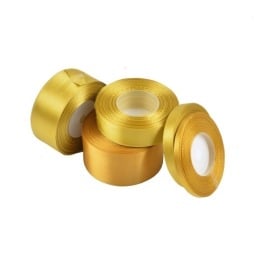 Wstążka satynowa 12mm złota 32m WS8009