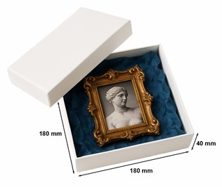 Białe pudełko laminowane 180x180x40mm