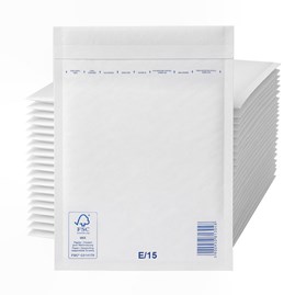 Koperta bąbelkowa biała E15