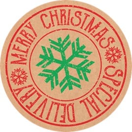 Naklejki okrągłe Kraft Fi35mm Special Delivery, 200szt