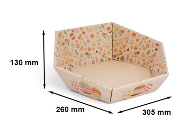 Tacka wielkanocna Kosz prezentowy WIOSNA 305x260x130mm