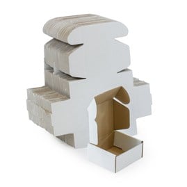 Małe pudełeczka fasonowe 85x60x20mm Białe, 10 sztuk