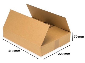 Karton Klapowy 310x220x70mm A4 B360 50 sztuk Skrytka A