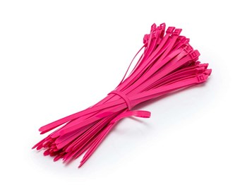 Opaska Zaciskowa +płaskie zapięcie 400/10mm Różowa