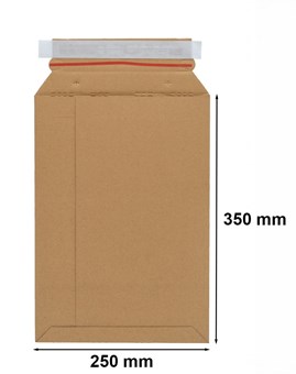 Koperta kartonowa A4 250x350 mm brązowa z paskiem sztywna tekturowa koperta do wysyłki dokumentów
