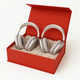 Pudełko magnetyczne 430x330x100mm Czerwone ozdobne prezentowe A3