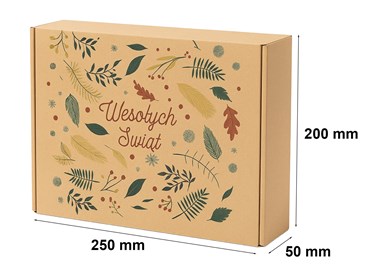 karton świąteczny MIX, pudełko prezentowe fasonowe, opakowanie Wesołych Świąt, karton ozdobny święta, karton fasonowy szary