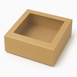 Pudełko Magnetyczne Kraft z Okienkiem 300x300x100mm (zew.)