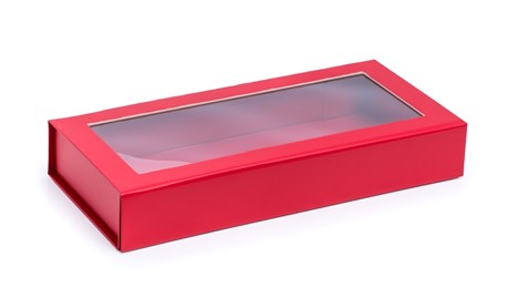 Pudełko Magnetyczne Czerwone Z Okienkiem 345x150x55mm F2 Prezentowe