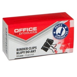 Klipsy do dokumentów 19mm Office Products 12szt.