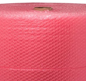 Różowa folia bąbelkowa antystatyczna ESD o szerokości 120 cm i długości 100 m