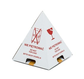 PAKIET - Stożek Ostrzegawczy 195x260mm Biały 10szt