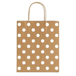 Torba KRAFT BIAŁE KROPKI 180x80x220