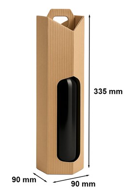 Pudełko karbowane 90x90x335mm / wino