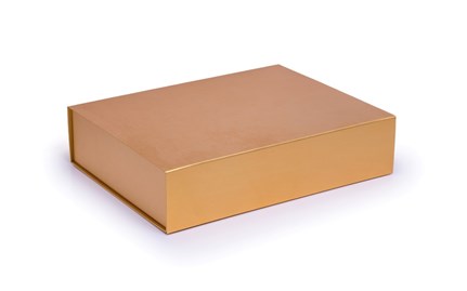 Pudełko Magnetyczne 430x330x100mm Złote na magnes prezentowe A3