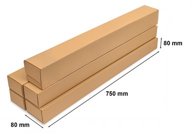Pakiet - Karton fasonowy podłużny 750x80x80mm - 10 sztuk