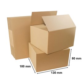 Kartony Klapowe PAKIET 130x100x80mm, 100 sztuk