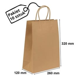 Torby Papierowe Brązowe 10szt.
