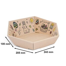 Tacka wielkanocna Kosz prezentowy Wielkanoc JAJA 243x205x100