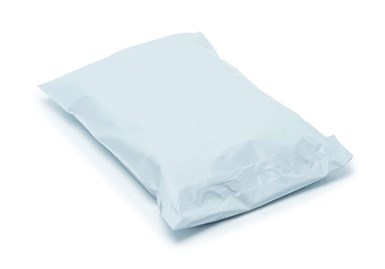 Srebrny eko foliopak kurierski 320x450 mm 50% recyklatu – zestaw 50 szt.